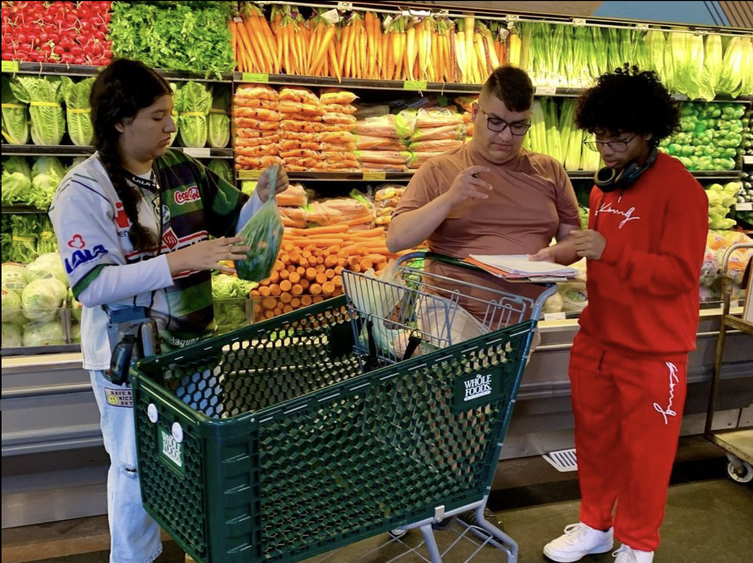TSD Culinary Arts students in a grocery store
